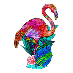 Flamingo - Quebra-Cabeça de Madeira