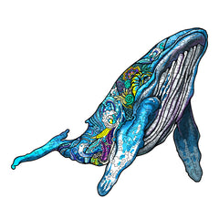 Baleia - Quebra-Cabeça de Madeira