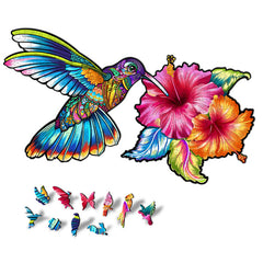 Beija-flor - Quebra-Cabeça de Madeira